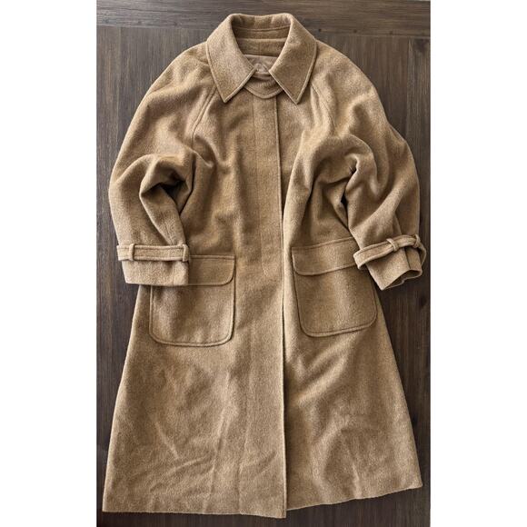 Pendleton Jackets & Blazers - Pendleton Coat Womens L/XL Camel Brown Swing A-Line Brushed Wool Fuzzy Vintage
